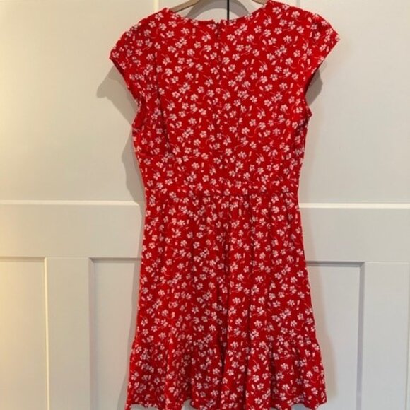 J CREW MERCANTILE Floral Print Faux Wrap Dress - Picture 5 of 5